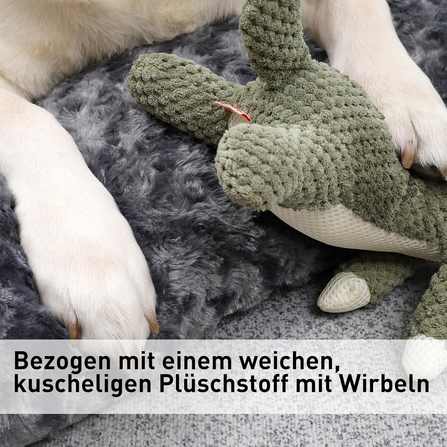 KSIIA Dog Bed for Large Dogs, Washable, Fluffy Dog Cushion, Dog Mat for Large/Medium Dogs, Non-Slip Bottom, Breathable, Dog Mattress, Pet Bed, Dark Grey, 90 x 60 cm – Bild 3